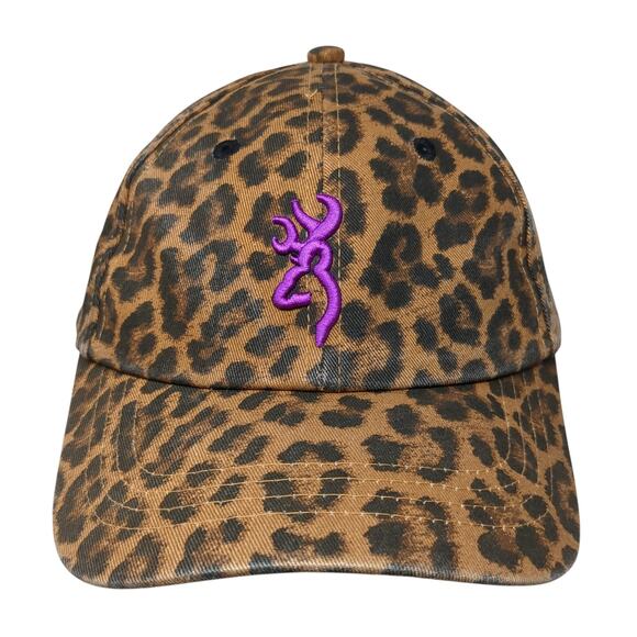 Browning Strapback Baseball Cap Multicolor One Size Adjustable Leopard Print - Picture 1 of 9